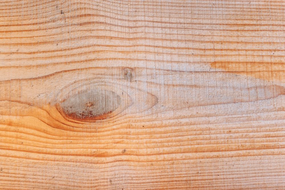 Repair work on damaged hardwood floor boards.